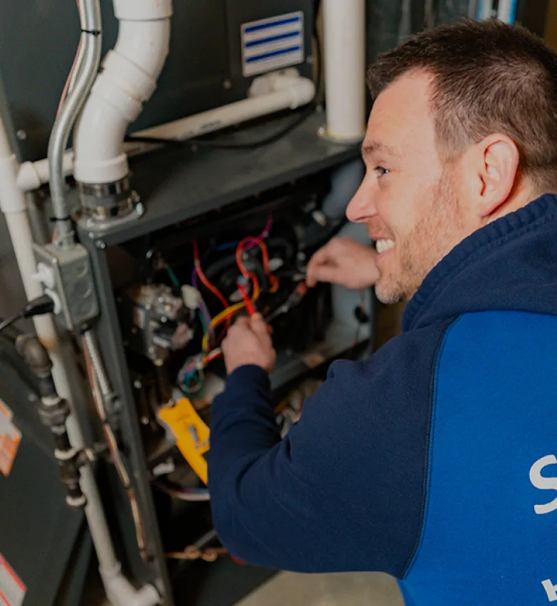 Swiss Air HVAC technician providing professional service