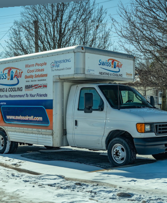 Swiss Air service truck in the O'Fallon area